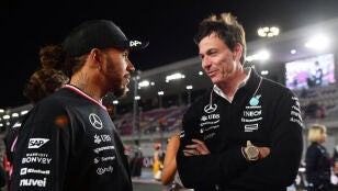 Toto Wolff y Lewis Hamilton