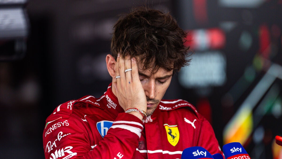 Charles Leclerc, hundido tras su error en el GP de Miami: "Pido perdón al equipo, ha sido mi error"