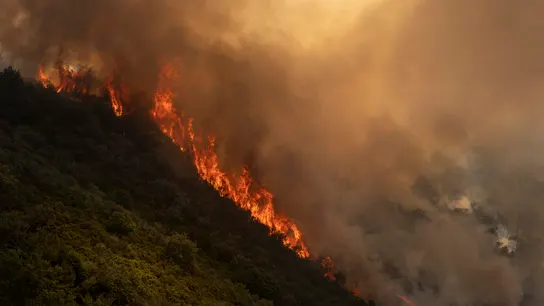 Uno de los incendios que ha asolado Ourense. Uno de los incendios que ha asolado Ourense.
