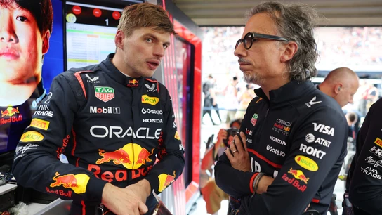 Max Verstappen y Laurent Mekies, jefe de Red Bull Max Verstappen y Laurent Mekies, jefe de Red Bull