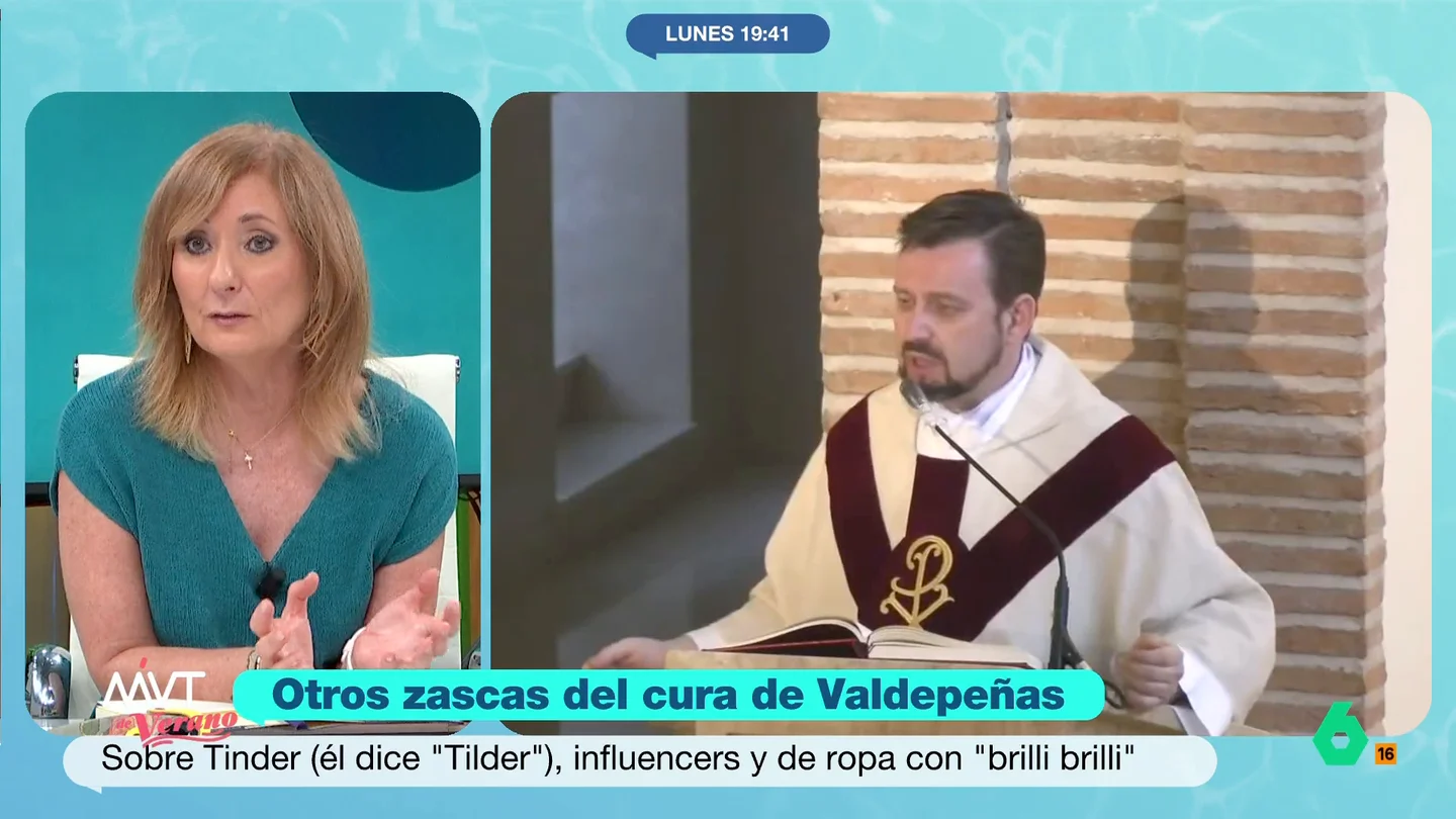 Mayte Alcaraz: "Hay muchos curas de pueblo que están cerca de la gente y ayudan" El cura de Valdepeñas ha defendido a los temporeros durante una de sus homilías. El religioso ha denunciado su explotación y que no puedan acceder, por ejemplo, a una vivienda digna.