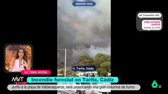 "Es el fuego de corriente más rápida que he visto": el alcalde de Tarifa describe la gravedad del incendio "Es el fuego de corriente más rápida que he visto": el alcalde de Tarifa describe la gravedad del incendio