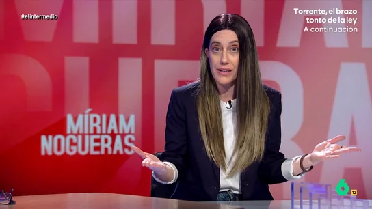 'Míriam Nogueras', en 'contra' de la reducción de la jornada laboral: "Nos agrada producir, somos los japoneses del Mediterráneo" 'Míriam Nogueras', en 'contra' de la reducción de la jornada laboral: "Nos agrada producir, somos los japoneses del Mediterráneo"