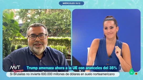 Pedro Rodríguez, tajante ante la nueva amenaza arancelaria de Trump a Europa: "Usa los aranceles como herramienta de extorsión" Pedro Rodríguez, tajante ante la nueva amenaza arancelaria de Trump a Europa: "Usa los aranceles como herramienta de extorsión"