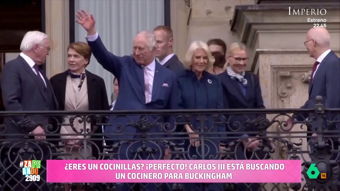 Carlos III busca cocinero para Buckingham: 45 horas semanales, fines de semana libres y hasta con descuento en tiendas Carlos III busca cocinero para Buckingham: 45 horas semanales, fines de semana libres y hasta con descuento en tiendas