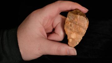 Herramienta de piedra excavada en Calio, Sulawesi