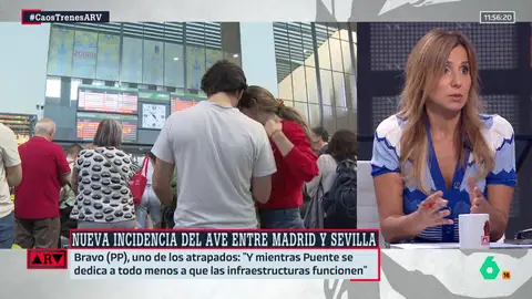 Carmen Morodo analiza la nueva incidencia del AVE entre Madrid y Sevilla: "Tenemos un problema estructural que ahora nos explota en toda la cara" Carmen Morodo analiza la nueva incidencia del AVE entre Madrid y Sevilla: "Tenemos un problema estructural que ahora nos explota en toda la cara"
