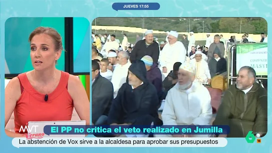 Tania Sánchez, sobre el veto a actos islámicos en Jumilla: "No es defendible, quieren dividir a la sociedad" La analista considera que a través de la moción de Vox pretenden crear una línea entre quienes "cumplen las tradiciones establecidas, no sabemos por quién, y el resto del mundo, que no tiene ningún derecho".