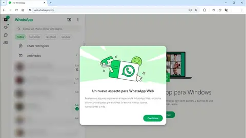 Nuevo aspecto WhatsApp web Nuevo aspecto WhatsApp web