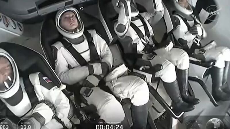 Los cuatro astronautas de la Crew-10