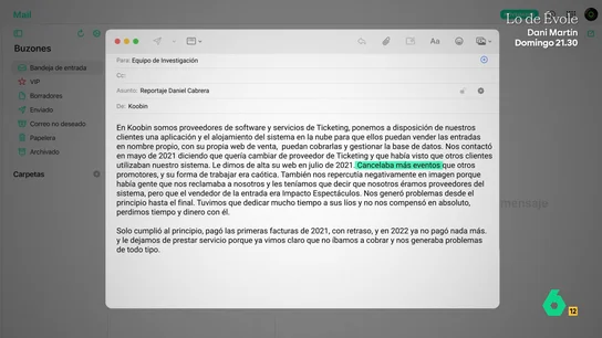 Eventos cancelados y mala gestión: así describe Impacto Espectáculos el trabajo de Daniel Cabrera como promotor Eventos cancelados y mala gestión: así describe Impacto Espectáculos el trabajo de Daniel Cabrera como promotor