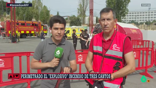 El portavoz de Emergencias 112 en Madrid analiza la situación del incendio en Tres Cantos: "Las previsiones meteorológicas no son buenas" El portavoz de Emergencias 112 en Madrid analiza la situación del incendio en Tres Cantos: "Las previsiones meteorológicas no son buenas"