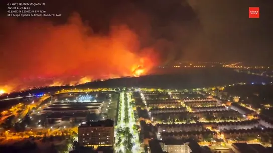 Imagen del incendio de Tres Cantos (Madrid) desde el aire Imagen del incendio de Tres Cantos (Madrid) desde el aire