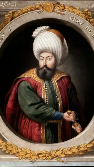 Retrato de Osman Bey de la escuela otomana perteneciente a la biblioteca del Palacio de Topkapı en Estambul (Turquía). Retrato de Osman Bey de la escuela otomana perteneciente a la biblioteca del Palacio de Topkapı en Estambul (Turquía).