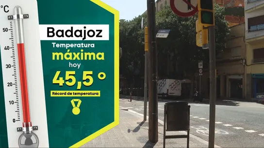 En Badajoz, los termómetros han alcanzado los 45,5 grados En Badajoz, los termómetros han alcanzado los 45,5 grados