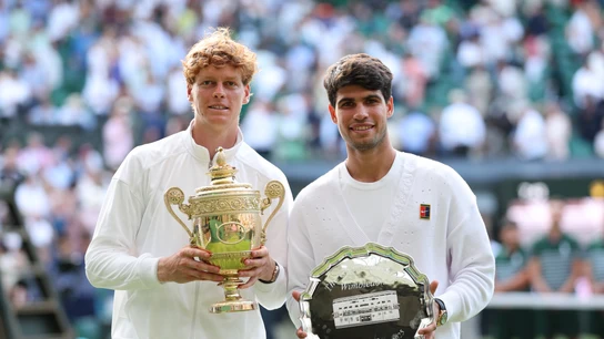 Jannik Sinner y Carlos Alcaraz en Wimbledon Jannik Sinner y Carlos Alcaraz en Wimbledon