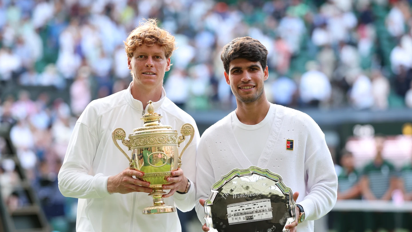 Jannik Sinner y Carlos Alcaraz en Wimbledon Jannik Sinner y Carlos Alcaraz en Wimbledon
