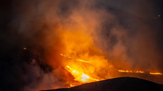 Un incendio forestal en Chios (Grecia), a 12 de agosto de 2025 Un incendio forestal en Chios (Grecia), a 12 de agosto de 2025
