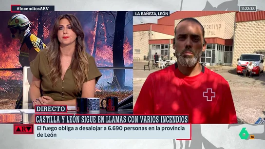 Ángel García, Cruz Roja León, relata cómo están los desalojados por los incendios: "El miedo que traen en sus caras se nota" Ángel García, Cruz Roja León, relata cómo están los desalojados por los incendios: "El miedo que traen en sus caras se nota"