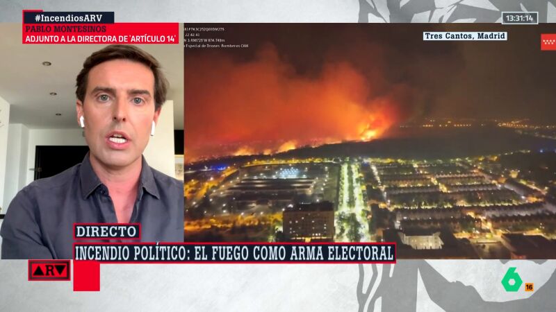 Montesinos señala que hay "cero autocrítica" del PP sobre los incendios: "Dicen que la prioridad es apagar el fuego"