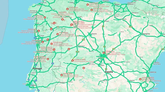 Capa de incendios de Google Maps Capa de incendios de Google Maps