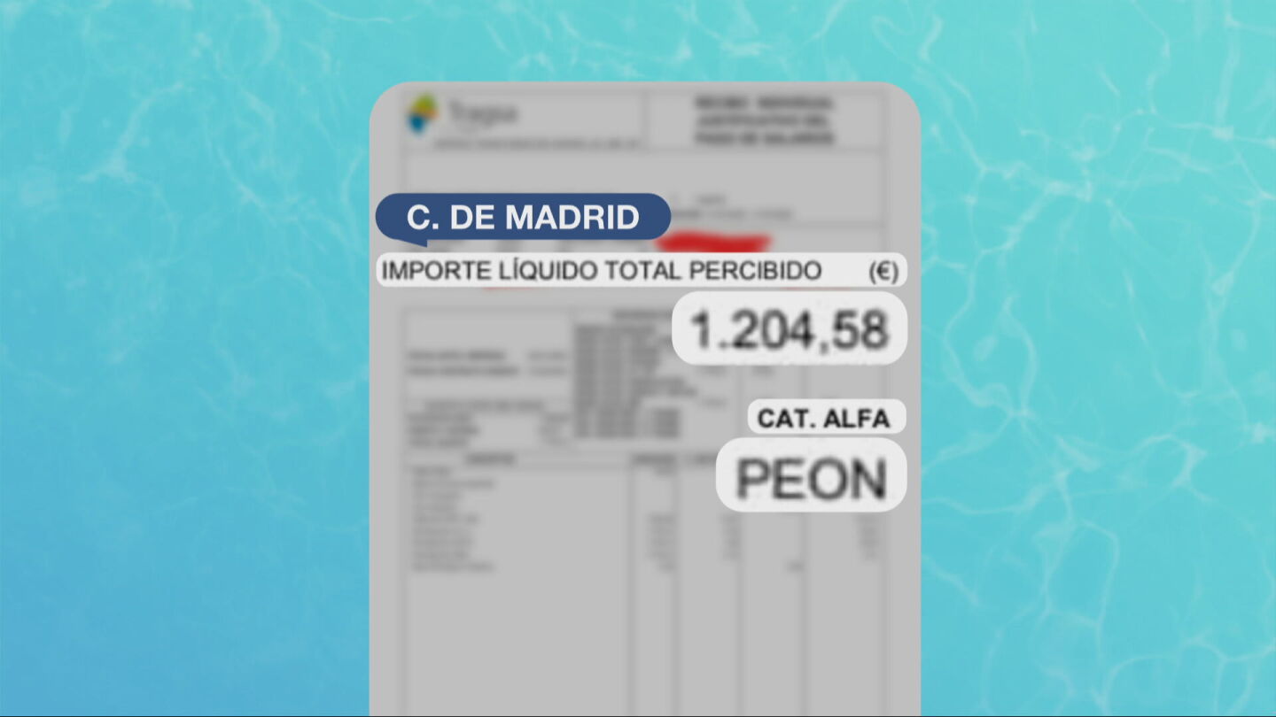 Nómina de un bombero de la Comunidad de Madrid
