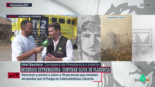 El mensaje del consejero de Presidencia de Extremadura, a quienes se resisten a dejar su hogar por el incendio: "Lo más preciado que tenemos es la vida" El mensaje del consejero de Presidencia de Extremadura, a quienes se resisten a dejar su hogar por el incendio: "Lo más preciado que tenemos es la vida"