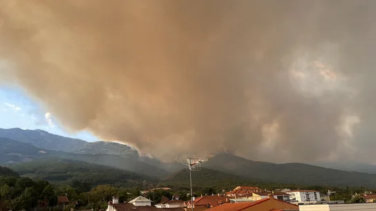 El incendio de Jarilla, visto desde Hervás El incendio de Jarilla, visto desde Hervás