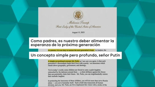 La carta de Melania Trump a Vladímir Putin La carta de Melania Trump a Vladímir Putin