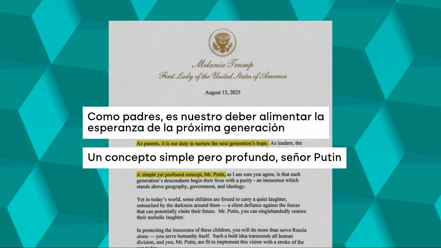 La carta de Melania Trump a Vladímir Putin La carta de Melania Trump a Vladímir Putin