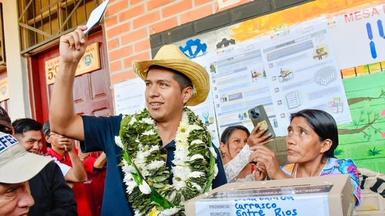 El candidato presidencial boliviano Andrónico Rodríguez El candidato presidencial boliviano Andrónico Rodríguez