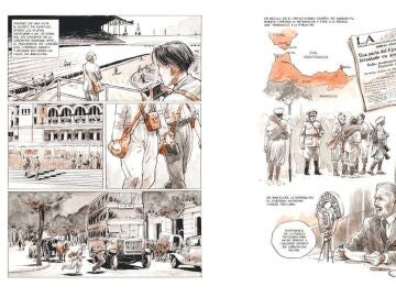 Página de 'Fotógrafos de guerra', de Raynal Pellicer y Titwane