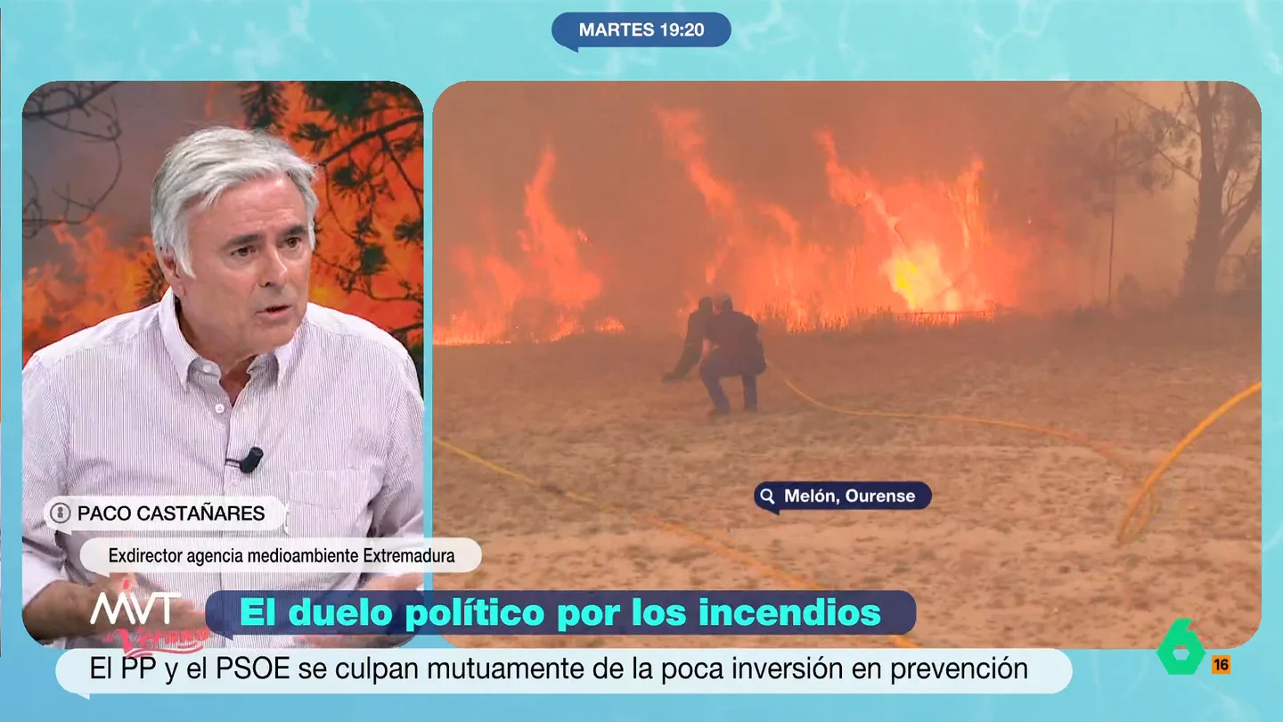 "Igual el despilfarro es su sueldo": Paco Castañares responde al consejero que puso en duda la prevención contra incendios Paco Castañares, exresponsable de Medio Ambiente en Extremadura y agente forestal, valora en este vídeo las trabas burocráticas en la prevención de incendios y el pacto de Estado propuesto por Sánchez.