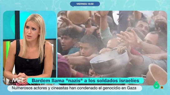 Afra Blanco alaba el mensaje contra Israel de Javier Bardem: "Siento orgullo por esta actuación" El actor ha publicado un vídeo en su perfil de la red social 'Instagram' con un contundente mensaje: que las Fuerzas Armadas de Israel "son unos nazis".