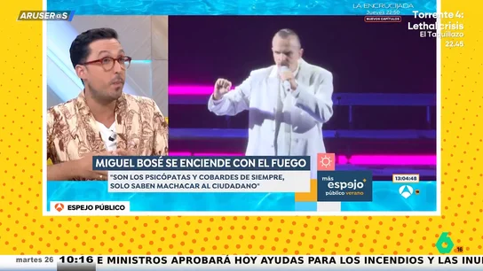 Sergio Pérez carga contra Miguel Bosé tras su publicación sobre los incendios forestales: "Que tengamos que escuchar estas gilipolleces..." Sergio Pérez carga contra Miguel Bosé tras su publicación sobre los incendios forestales: "Que tengamos que escuchar estas gilipolleces..."