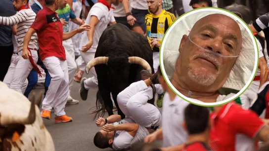 Alfredo Duro sufre un brutal accidente por la cogida de un cabestro en el encierro de San Sebastián de los Reyes. Alfredo Duro sufre un brutal accidente por la cogida de un cabestro en el encierro de San Sebastián de los Reyes.