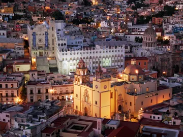 Panorámica de Guanajuato por la noche Panorámica de Guanajuato por la noche
