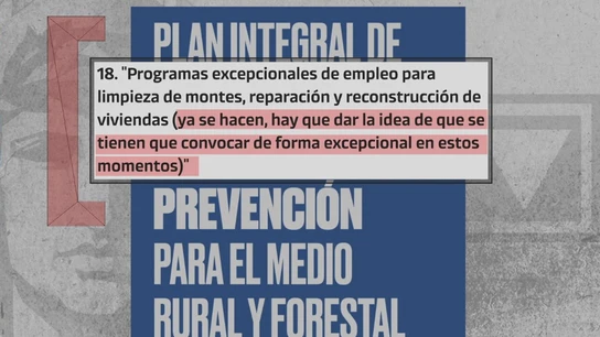Al PP se le cuelan anotaciones internas en sus 50 medidas antiincendios: "Hay que dar la idea de que..." Al PP se le cuelan anotaciones internas en sus 50 medidas antiincendios: "Hay que dar la idea de que..."