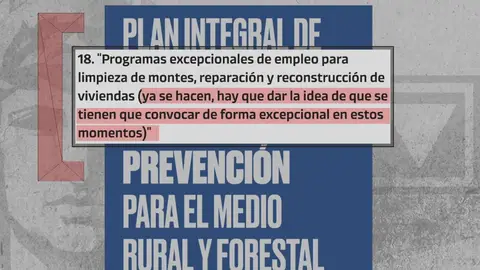 Al PP se le cuelan anotaciones internas en sus 50 medidas antiincendios: "Hay que dar la idea de que..." Al PP se le cuelan anotaciones internas en sus 50 medidas antiincendios: "Hay que dar la idea de que..."