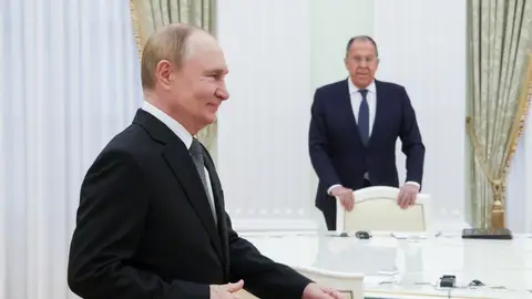 El presidente ruso, Vladimir Putin, y su ministro de Exteriores, Sergei Lavrov, en una imagen de archivo. El presidente ruso, Vladimir Putin, y su ministro de Exteriores, Sergei Lavrov, en una imagen de archivo.