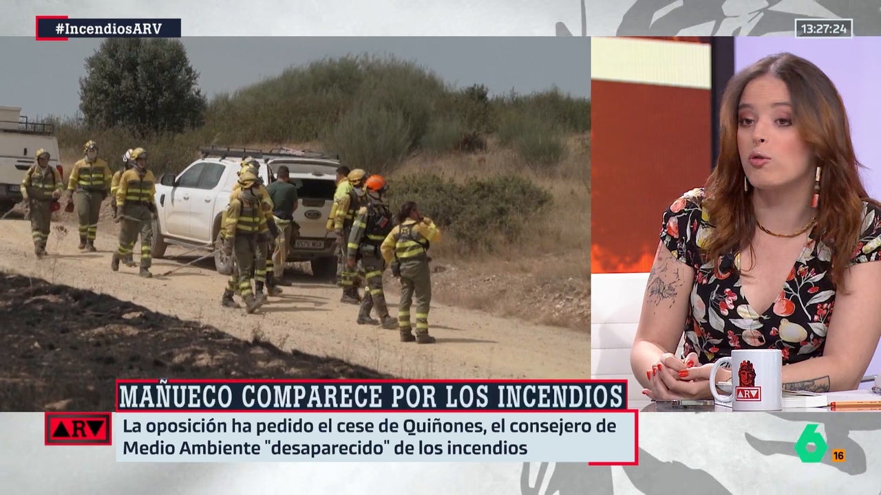 Elizabeth Duval, tras la comparecencia de Mañueco: "Si tienes a los brigadistas protestando fuera, lo que tienes que hacer es escucharlos; si no, no lo estás haciendo bien"