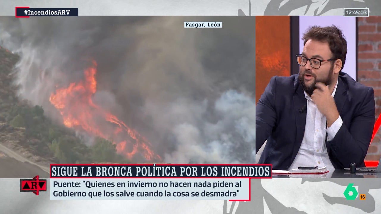 Monrosi contesta a Mañueco cuando dice que lo de los incendios no es ideología: "Sí lo es, tus socios niegan el cambio climático y eso cuesta vidas"