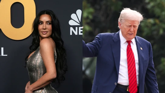 Imágenes de archivo de Kim Kardashian y Donald Trump Imágenes de archivo de Kim Kardashian y Donald Trump
