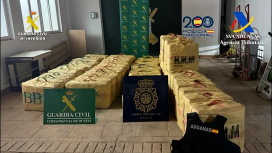 Los fardos de hachís incautados en la Operación Ibérico Los fardos de hachís incautados en la Operación Ibérico