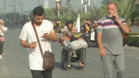Gazatíes huyendo de Gaza. Gazatíes huyendo de Gaza.
