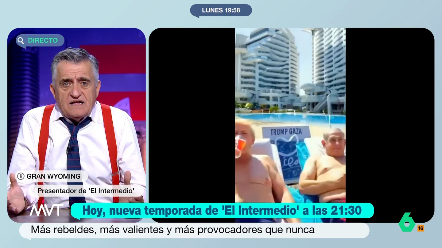 Wyoming, sobre Israel en Gaza: "Los campos de concentración nazis se llevaban en la clandestinidad, esto lo vemos en directo" "Esto no se trata de un hecho puntual en una zona concreta, es la abolición de la justicia internacional y los derechos humanos tal y como los conocíamos", afirma rotundo Wyoming sobre el genocidio de Israel en Gaza.