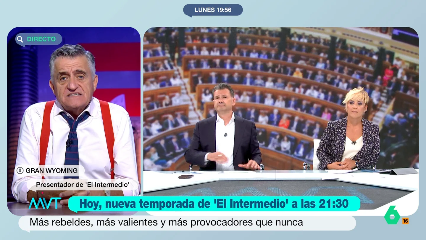 Wyoming: “Hay políticos que no están en su sitio y ejercen como hooligans cuando tienen cargo institucional” El presentador considera que "a algunos parece que no les gusta el país en el que están y, entonces, hacen una especie de Don Pelayo en la cueva de Asturias, y todo lo demás es anti España".