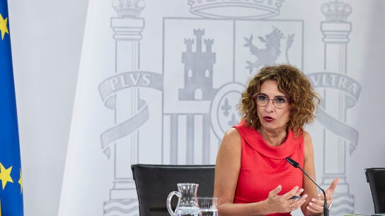 Mar&iacute;a Jes&uacute;s Montero durante una rueda de prensa tras la celebraci&oacute;n del &uacute;ltimo Consejo de Ministros 