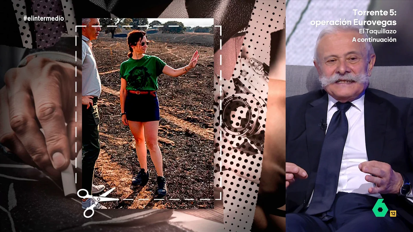 Pedro Mansilla analiza el look de Ayuso para visitar los incendios de Tres Cantos: "Es, literalmente, Dora la Exploradora" El crítico de moda se estrena en El Intermedio analizando los looks de los políticos para visitar las zonas de los incendios. Así, Mansilla ha comentado desde el look de Pedro Sánchez al escogido por Alberto Núñez Feijóo.