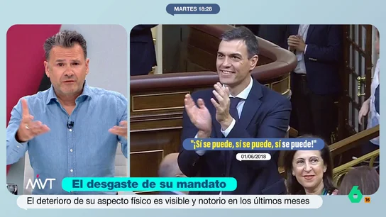 Iñaki López ironiza sobre el deterioro físico de Pedro Sánchez: "Agradezco que no pongan una foto mía de 2014" Desde hace unos meses, es notable el deterioro físico de Pedro Sánchez. El presidente del Gobierno está mucho más delgado y, además, tiene una mirada más cansada.